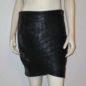 GUESS Faux Leather Mini Skirt, Size Medium